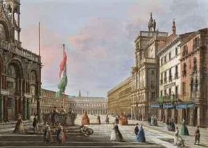 Vue De La Place Saint Marc A Venise by Giuseppe Bernardino Bison
