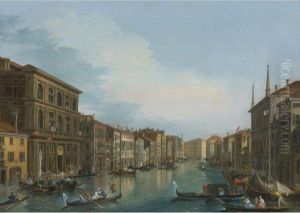 View Of The Grand Canal From The Palazzo Grimani by Giuseppe Bernardino Bison