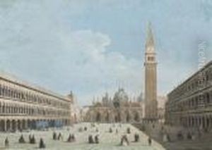 View Of The Piazza San Marco, Venice by Giuseppe Bernardino Bison