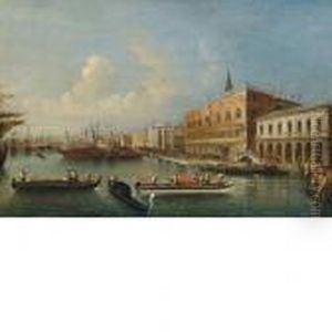 Veduta Del Molo Con La Prigioni E Il Palazzo Ducale Ripresi Dalbacino Di San Marco