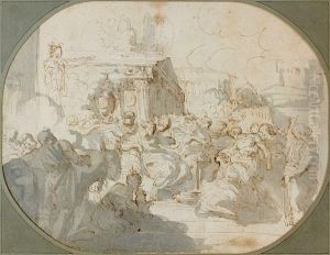 Scene D'histoire Ancienne by Giuseppe Bernardino Bison