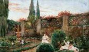 Il Giardino Borghese by Giuseppe Bernardino Bison