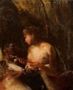 La Maddalena In Adorazione Del Crocifisso