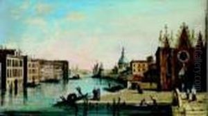 Venezia, Veduta Della Chiesa Di Santa Maria Della Carita by Giuseppe Bernardino Bison