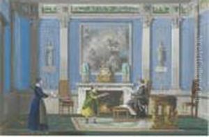 Interno Di Salotto by Giuseppe Bernardino Bison