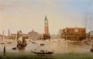 Veduta Della Piazzetta Di Venezia Con Il Palazzo Ducale E La Libreria by Giuseppe Bernardino Bison