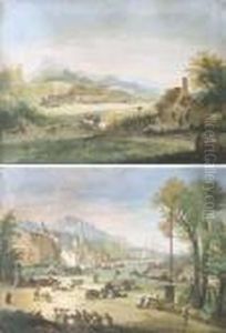 Paesaggio Con Cavalieri; E Fiera Campestre