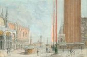 The Piazetta San Marco, Venice by Giuseppe Bernardino Bison