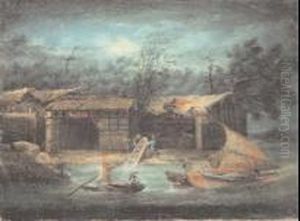Paesaggio Fluviale by Giuseppe Bernardino Bison