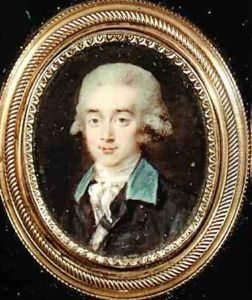 Portrait miniature of Count Hans Axel von Fersen by Noel Halle
