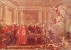 The Magistrates of Paris Receiving News of the Peace