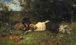 The intermission by Ferdinand Heilbuth