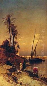 Salomon At The Waters Edge by Corrodi Hermann David