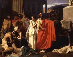 Oedipus and Antigone being exiled to Thebes by Eugene-Ernest Hillemacher