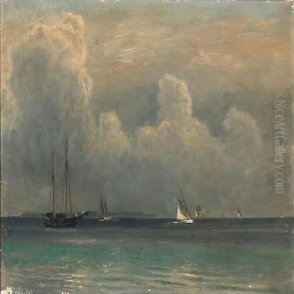 Seascape With Sailing Ships On The Sea - view 1