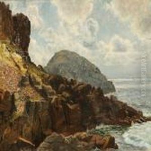 Coastal Scene From Kullen, Sweden by Christian Vigilius Blache