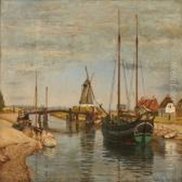 Summer's Day At Karrebaeksminde Mill, Denmark - view 1