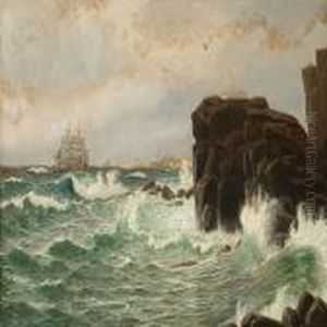 Rocky Shore With Tall Waves Rocky Shore With Tall Waves