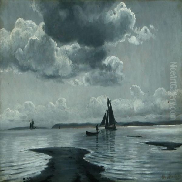 Seascape Withsailing Boats - view 1