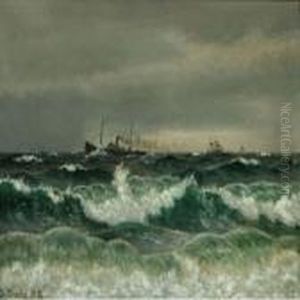 Seascape Withsteamer And Sailing Ships