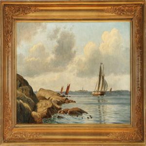 Marine With Sailingships Near The Coast