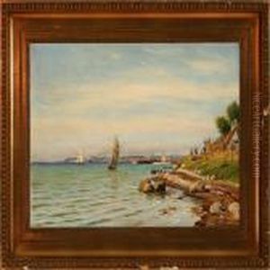 Coastal Scene Fromsnekkersten, Denmark by Christian Vigilius Blache