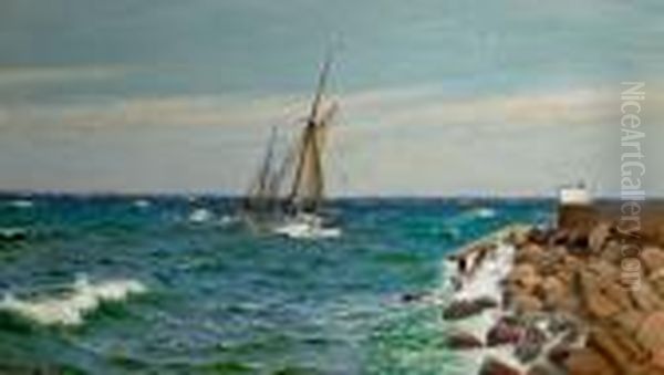Seascape. Signed Chr. Blache 1906 - view 1