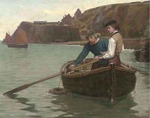 Lobstering by Charles Napier Hemy
