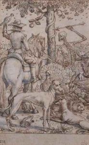 Death and the Huntsman by Hendrik I Hondius