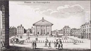 The Piazza in Covent Garden by Wenceslaus Hollar