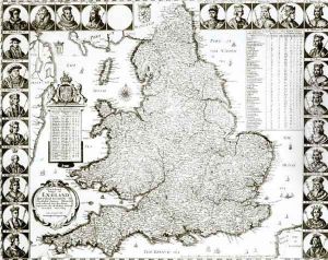 Map of England and Wales by Wenceslaus Hollar