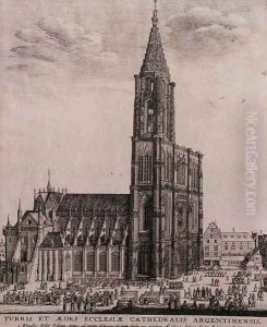Strasbourg Cathedral by Wenceslaus Hollar