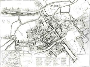 Map of Oxford by Wenceslaus Hollar
