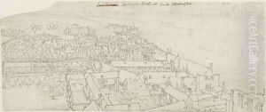 A View from St Marys Southwark Looking Towards Westminster by Wenceslaus Hollar