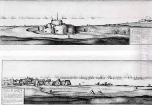 The Town and Castle of Deal Kent by Wenceslaus Hollar