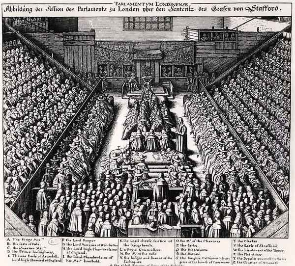 The Trial of the Thomas Wentworth 1593-1641 Earl of Strafford in 1641 - view 1
