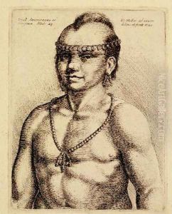Virginian Indian from Hollars Foreign Portraits by Wenceslaus Hollar