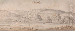 View of Steiereck on the Danube by Wenceslaus Hollar