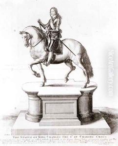 The statue of King Charles the 1st at Charing Cross by Wenceslaus Hollar