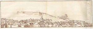 View of the town and fort, Tangier, from the south-east (recto); View from the Bowling Green, Tangier (verso)