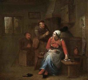 Two Peasants and a Woman in an Inn by Egbert Jaspersz. van, the Elder Heemskerck