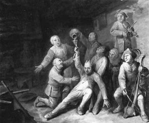 A tavern scene by Egbert Jaspersz. van, the Elder Heemskerck