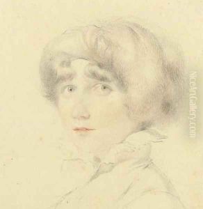 Portrait of Miss Barnard, bust-length, in a feather-trimmed hat