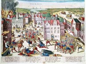 Massacre in Flanders during the Government of Fernando Alvarez de Toledo 1508-82 Duke of Alba by Franz Hogenberg