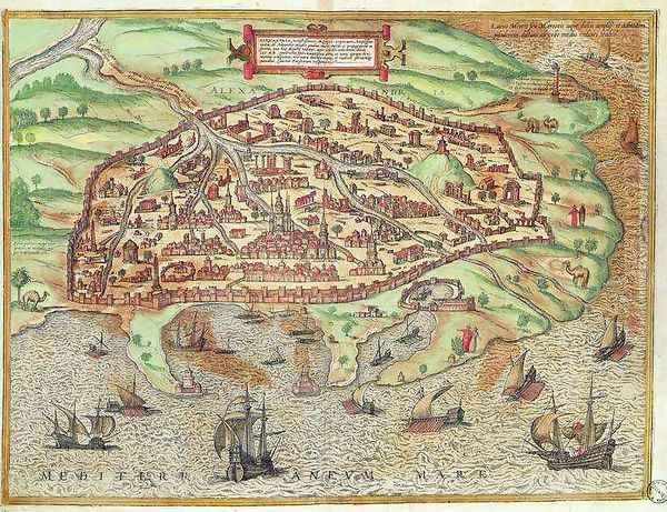 Map of Alexandria from Civitates Orbis Terrarum Coloniae Agrippinae - view 1