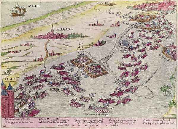 Naval Combat off the Coast of The Hague Naval between the Beggars of the Sea and the Spanish in 1573 - view 1