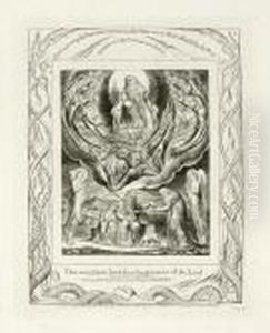 Satan Going Forth From The Presence Of The Lord by William Blake