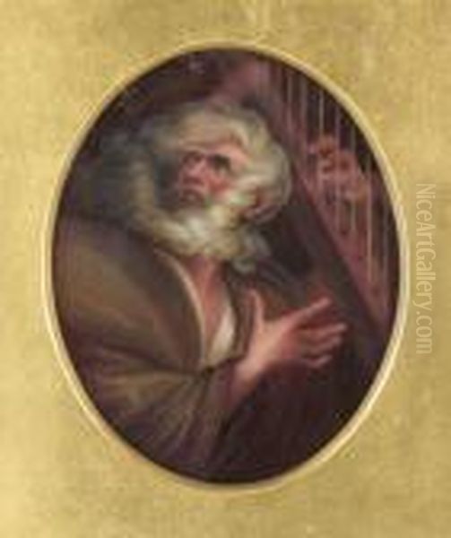 Study Of A Man With A Harp - view 1