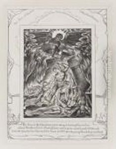 Thy Sons And Daughters Were Eating & Drinking Wine by William Blake