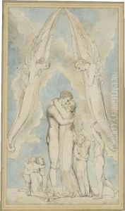 Meeting Of A Family In Heaven